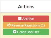 Screenshot of CloudResearch interface showing the Reverse Rejection button in the Worker management panel