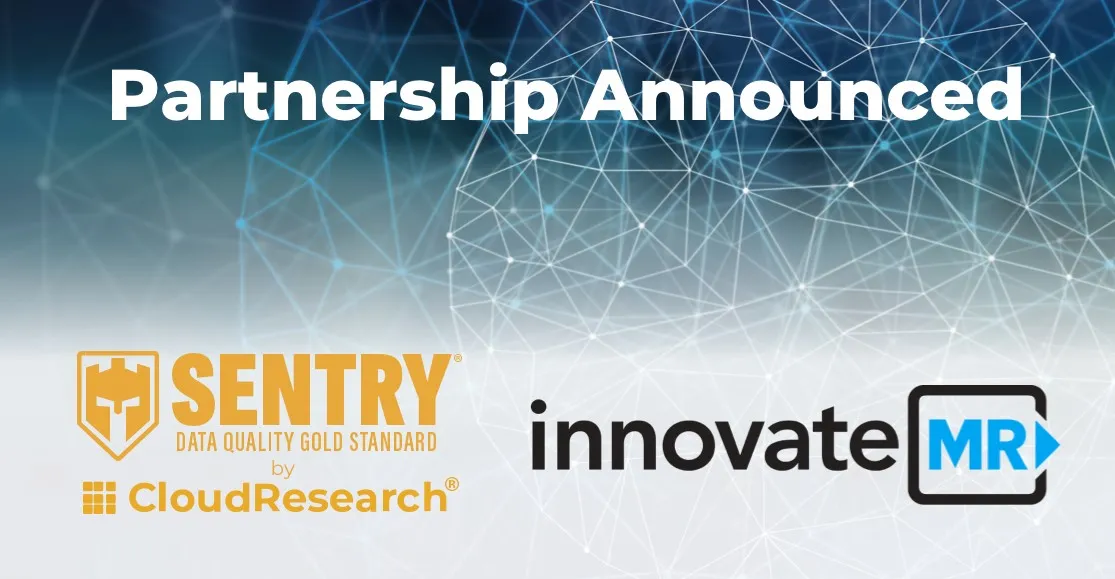 CloudResearch and InnovateMR partnership announcement to improve data quality in online survey industry