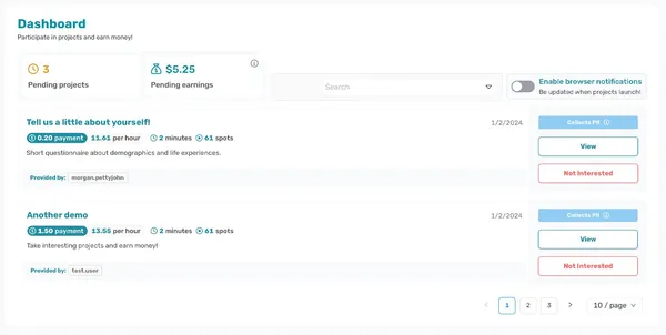 Connect Dashboard