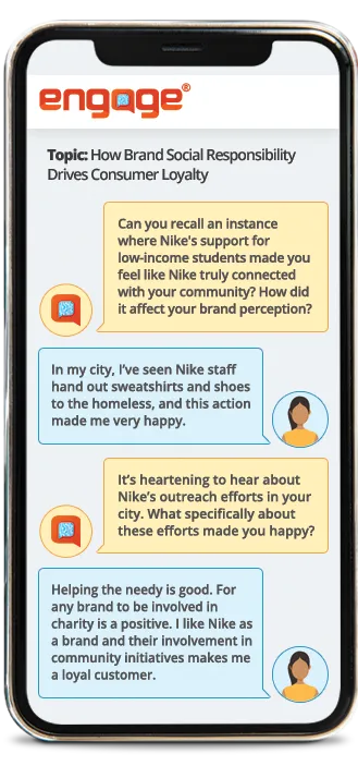 Engage phone chat interface