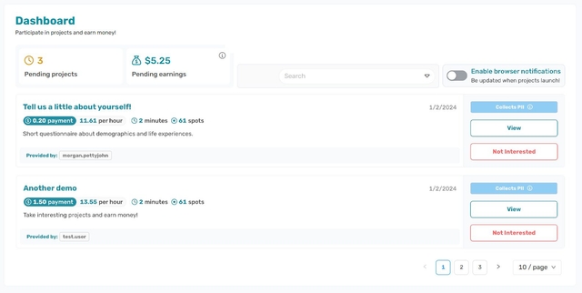 Connect Dashboard