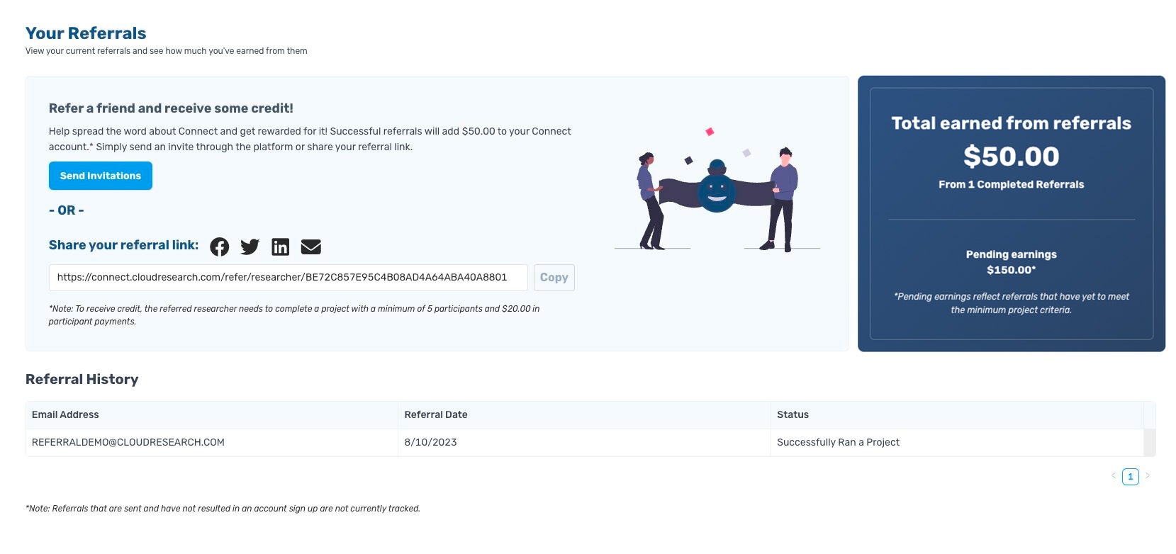 Referral Dashboard